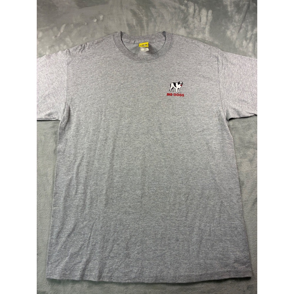 Big Dogs Pedal to the Metal Motorsports Racing Graphic T-Shirt Gray Large